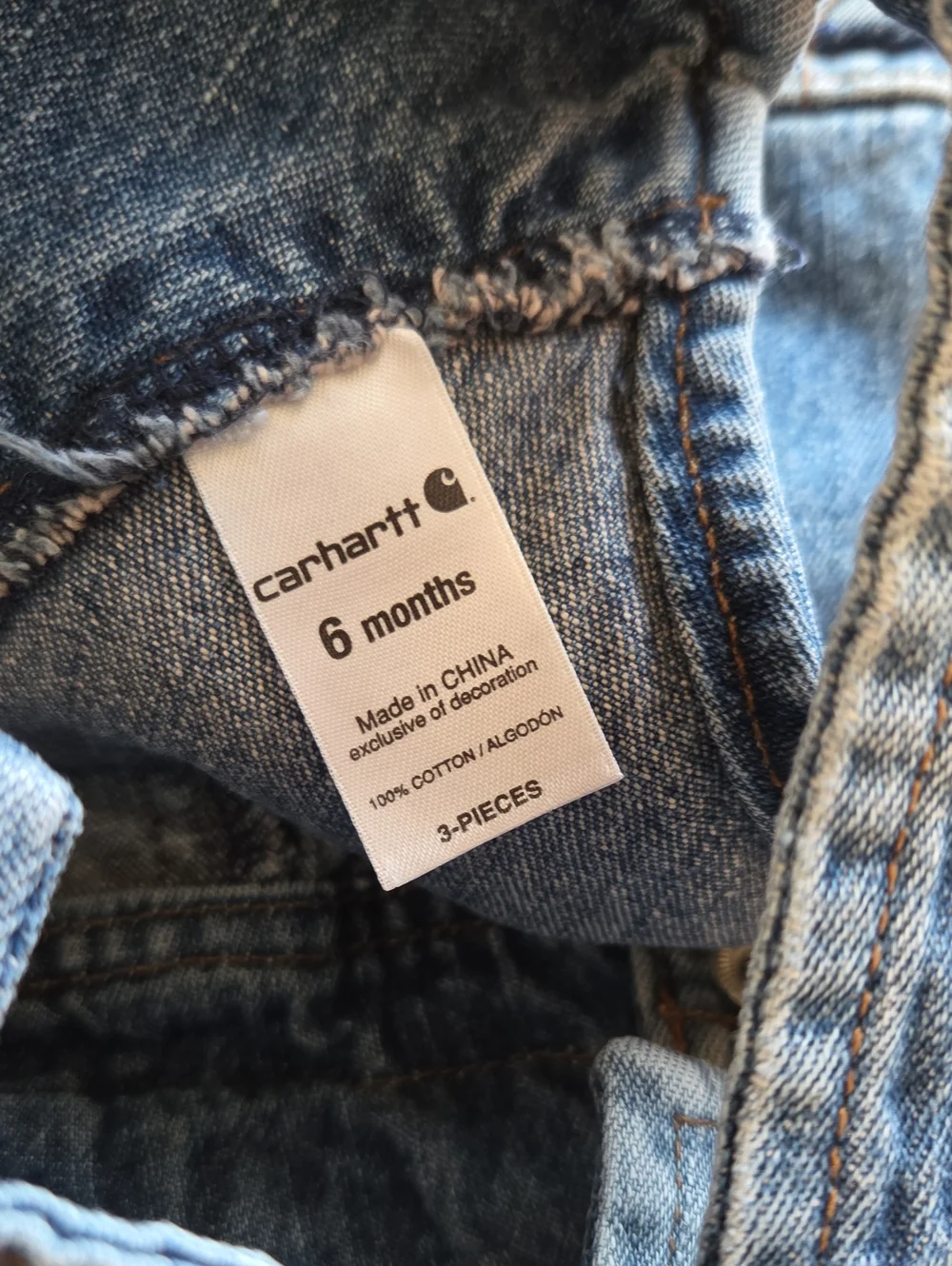 Carhartt Infant Denim Short Overalls Size 6 Months